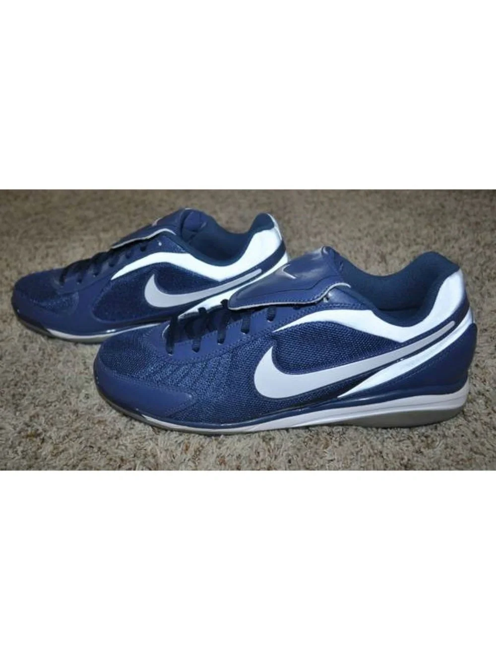 Nike Baseball Cleats 13.5 Mens Air Blue Zoom Coop Low Metal Fx Leather Shoes